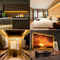 Miniatyrbillede 5 af 5: COB TV LED-stribe 3m, 12V USB Dimmer COB Lysstribe 3000K Varmt Hvid TV Baggrundsbelysning CRI90+ 1440LEDs LED Lineær Lys til TV Baggrundsbelysning PC Soveværelse Køkken