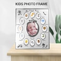 Miniatyrbild 2 av 5: Barnfotoram Mitt år för barns födelsedag Familj Dekoration Prydnader 12 månader Fotoram
