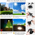 Miniatyrbillede 3 af 5: Solcellelampe Udendørs Have 8 Pak 12 LED Solcellelys Udendørs Solcellehave Varmt Lys IP65