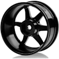 Miniatyrbillede 5 af 5: 4P 6-eget eger aluminiumfælg til RC 1/10 On-Road 1052 Drift TE37+, sort