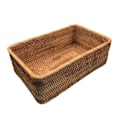Miniatyrbild 1 av 5: Handvävd Rattan Korg, Frukt Te, Snacks, Bröd, Rektangulär Kosmetisk Förvaringslåda, Hushållsartiklar M