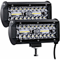 Miniatyrbilde 1 av 5: LED Arbeidslys 300W 7'' Bil LED Spotlight 12v Vanntett IP67 Spot Flood LED Tåkelys 27,000lm Arbeidslys for Bil Lastebil Traktor (2 stk)