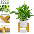 Miniatyrbild 3 av 5: Växtställ, set om 3, i mitten av seklet, i trä, med halkfri matta, naturlig modern blomkruka för inomhus, utomhus, trädgård, gård, vardagsrum