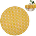Miniatyrbild 2 av 5: Duk - Linneduk Anti-Rynk Broderad Jute Landsbygård Matbordsskydd Bohemisk Köksbord Duk för Runt Bord Diameter 12