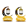 Pikkukuva 5 / 5: Ramadan Kareem Akryyli Koristeet Kulta Kuu Tähti Lyhty Eid Mubarak Koristeet C