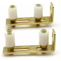 Miniatyrbilde 3 av 5: Glide Guide Post Guide Post Justerbar Nylon Dobbel Rulle Ruller L Bakre Støtte for Skyvedører（14.56cm）