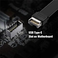 Pikkukuva 4 / 5: 50cm USB 3.1 -etupaneelin jatkokaapeli, tyyppi E - tyyppi C, Gen 2 (10 Gbps) sisäinen sovitinkaapel, 2 ruuvilla