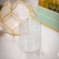 Miniatyrbillede 4 af 5: Qtip Bomuld Kugleholder Dispenser, Bomuldspind Apotekerkrukke med låg til Badeværelse Beholder Opbevaring Organisering A