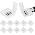 Miniatyrbillede 1 af 5: 50 stk. RGB LED-strip lysforbindelser 4-bens LED-strip loddefri adapter terminalforlængelse 10mm