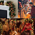 Miniatyrbillede 4 af 5: Julekrans med lys, 20 LED 6,56 fod julegrankegle krans krans krans julelys, batteridrevet udendørs jul