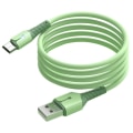 Miniatyrbillede 1 af 5: Datakabel -B, Oxygen Pure Copper Core Flydende Silikone Datakabel med Lys til Android (2M, Grøn)