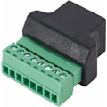 Miniatyrbillede 3 af 5: Rj45 hun til 8-polet skrue terminalblok-stik Cat7 Cat6 Cat5 Cat5e Ethernet-forlængerkabel CCTV-adapter Digital Dvr-netværksadapter Inline Co