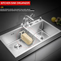 Miniatyrbild 2 av 5: Diskställ i rostfritt stål, diskbänk, diskborste, diskmedel, avrinningsställ, diskbänksorganisatör, tillbehör