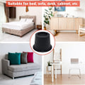 Miniatyrbillede 5 af 5: 6 stk. sorte møbelforhøjere, 2,3 tommer sengeforhøjere, sengeforhøjere til sofa, sofa, skrivebord, forlængelser, der understøtter op til 1.300 lbs