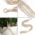 Miniatyrbild 3 av 5: 2-delad Hängande Repväxt Macrame, Bomullsrep Macrame Blomkorg Hängande Kvist Blomkruka för Heminredning, Kontorsodling, 4 Ben