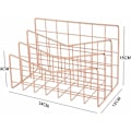 Miniatyrbilde 5 av 5: Brevkurv Papirbrett Rose Gull Skrivebord Organizer 3 Roms Organizer System Håndlaget Dokumentbrett Metall Dekorativ Oppbevaring Rom for Konvolutter