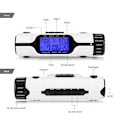 Miniatyrbillede 3 af 5: Digital LED Rejselygte med Tidszoner, til Rejser - med Termometer og Baggrundsbelyst Display