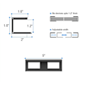 Miniatyrbillede 5 af 5: 3 stk. Laptop Stativ til Under Bordet, Passer til Laptop, Sort Bakke