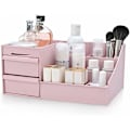 Miniatyrbillede 1 af 5: Skrivebords Kosmetik Opbevaringsboks med Skuffer, Makeup Organiser Skuffer Afdeling Desk Organiser Makeup Organiser til Soveværelse Badeværelse Kontor-DENUOTO