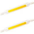 Miniatyrbillede 1 af 5: 10W R7s LED Pære 118mm COB Filament Kold Hvid 6000K 220V Dobbelt J118 Sokkel LED Lineær Rørpære 360 Grader IKKE-Dæmpbar, 2-pak [Energiklasse F]