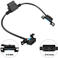 Miniatyrbillede 2 af 5: 60cm 16-bens vinkel OBD2-splitter Y-åbent kabel til GPS-tracker-enhed bil OBD-konverteringsgrænseflade