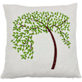 Miniatyrbilde 1 av 5: 1 stk 45 45cm Broderi Tre Mønster Pudebetræk Sofa Dekoration Seng Dekorative Pude-Grøn