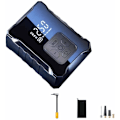 Miniatyrbilde 1 av 5: Luftkompressor, 4000 mAh bildekkinflater, sykkelpumpe med 5 inflasjonsmoduser, digitalt display, digital LCD-skjerm, LED-lys og USB-port, egnet