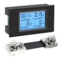 Miniatyrbillede 1 af 5: Digital Panel Voltmeter Amperemeter Shunt 100A DC 6,5-100V, Strømspændingstester Elektrisk Effekt Energimåler Volt Amp Watt Meter LCD Display Sol Aut