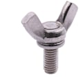 Miniatyrbillede 3 af 5: Gevind 304 rustfrit stål tommelfinger hånd bolt skrue 5stk