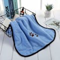 Miniatyrbillede 4 af 5: Hundeserviet - Superabsorberende hurtigtørrende håndklæder blødt mikrofiber kæledyr badekåbe tæppe til hunde katte (50x90cm 1PC blå) HIASDFLS