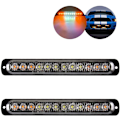 Miniatyrbillede 2 af 5: 12 LED Nødstrobe Lys Fare Advarselslys til Gule og Hvide Lastbiler Karosseri 12-24 Vandtæt Beacon Lys Bar-Pakke 2