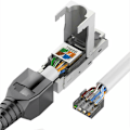 Miniatyrbilde 3 av 5: 2 stk verktøyfri RJ-45 Cat6/6A modulær plugg felttilkobling, Cat6A RJ45 skjermet for 23-26AWG installasjonskabel