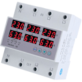 Miniatyrbild 2 av 5: Trefas DIN-skena Voltmeter, AC 390-500V Trefas DIN-skena Voltmeter Amperemeter Automatisk Överspänning och Överströmsskydd Multi-Tester, Mul