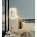Miniatyrbillede 4 af 5: LED væglampe, sengelampe med afbryder, USB-opladningsport, justerbar stemningsbelysning til soveværelse, varmt hvidt lys