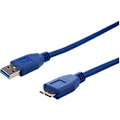 Pikkukuva 3 / 3: Sininen USB3.0-kaapeli Sarja A (uros) / mini-B (uros) USB-kaapeli Tyyppi A (uros) - Tyyppi B (uros) Tietokoneen kiintolevyn datakaapeli 5m