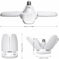 Miniatyrbillede 5 af 5: LED Garage Lys - 60W E26/E27 6500K 6000LM, Værkstedslampe, Deformerbar, 4 Justerbare Paneler, LED Loftlys til Garage, Lager, Værksted, Kælder