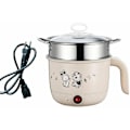 Miniatyrbild 3 av 5: Mini Multifunktionell Elektrisk Hot Pot 1.8L Rostfritt Stål Ångkokare Nudelsoppa Maker Hot Pot (Beige)