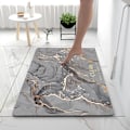 Miniatyrbillede 1 af 5: Skridsikker bademåtte, absorberende gulvmåtte 50 x 80 cm blød og behagelig brusebadsmåtte, diatomit bademåtte til badekar, køkken, stue og badeværelse