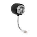 Pikkukuva 1 / 5: USB-diskopallo, RGB-värinen pyörivä LED-juhlalamppu 3 W:n kirjan kanssa, USB-käyttöinen (musta)