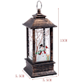 Miniatyrbild 4 av 5: Dekorativa jul LED-ljusstake vindljus prydnader, koppar snögubbe