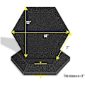 Miniatyrbillede 2 af 5: 12 stk. Akustiske Skumplader, Hexagonale Studio Skråplader, Lydisolering, til Lydisolering og Akustisk Behandling