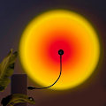 Miniatyrbillede 1 af 5: 1x USB Regnbue Neon LED Solcellelys Natprojektor Fotografi Atmosfære Vægslampe til Soveværelse Hjem Decor Gave