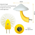 Miniatyrbild 3 av 5: Svampformad LED-nattlampa med sensor, lämplig för sovrum, badrum, trappor, hallar