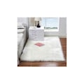 Miniatyrbilde 1 av 4: Lang Fluffy Plysj Tepper, for Stue Soverom Balkong, Hvit, 30 X 30cm-