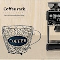 Miniatyrbilde 2 av 5: Kaffe Kapsel Oppbevaringskurv Universal Kaffe Kurv Kaffe Kopp Pod Organizer Holder Svart for Hjem Cafe Hotel Svart