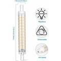 Miniatyrbilde 2 av 4: R7S LED 118mm Dimbar 10W, R7S 118mm Pærer Varmt Hvit 3000K, 10 Watt Ekvivalent Halogenlampe 48W 60W 75W, 1000LM, 360 Grader, R7S J118 Lineær Sokkel