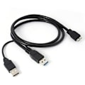 Miniatyrbillede 1 af 4: Sort harddisk kabel / drevkabel fra A -USB B 3.0 Y