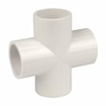 Miniatyrbild 3 av 4: 10 st 4-vägs 20 mm PVC-korskoppling för robust växthusramkonstruktion