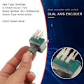 Miniatyrbild 2 av 5: EC11EBB24C03 Dubbel Encoder med Omkopplare 30 Positioneringsnummer 15 Puls Punkt Handtag 25Mm