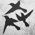 Pikkukuva 1 / 5: Metallista taidetta, metallipuun taidetta, metallipuun perhe, seinäkoriste, kodin sisustus